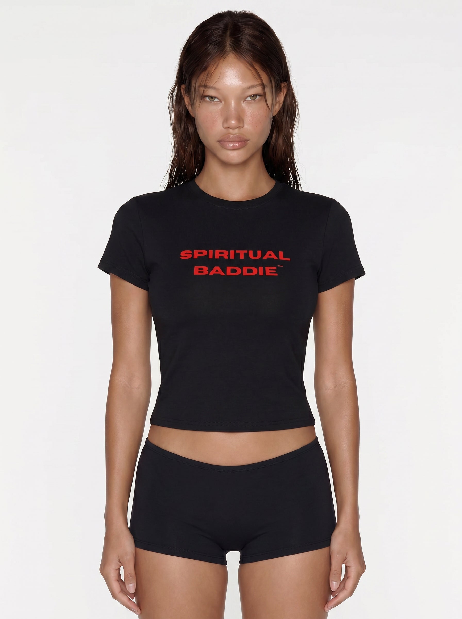 "Spiritual Baddie" Top - Black (Red)
