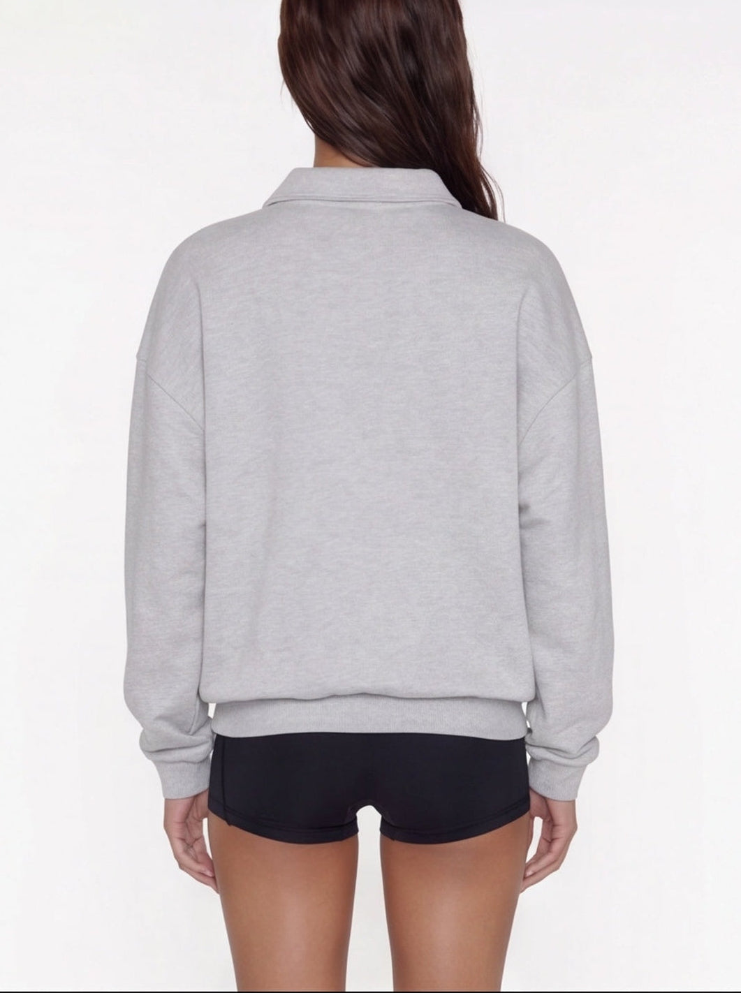 Polo Sweater - Heather Grey