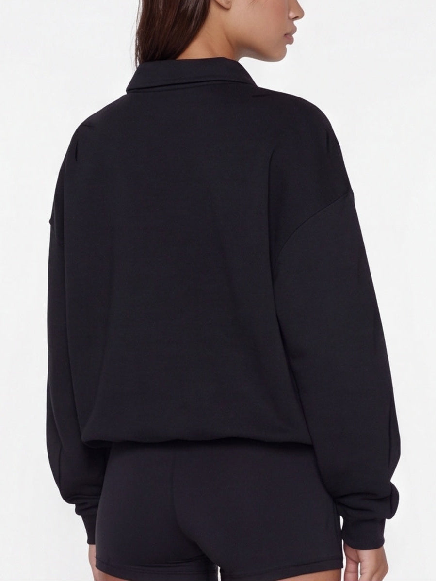 Polo Sweater - Black