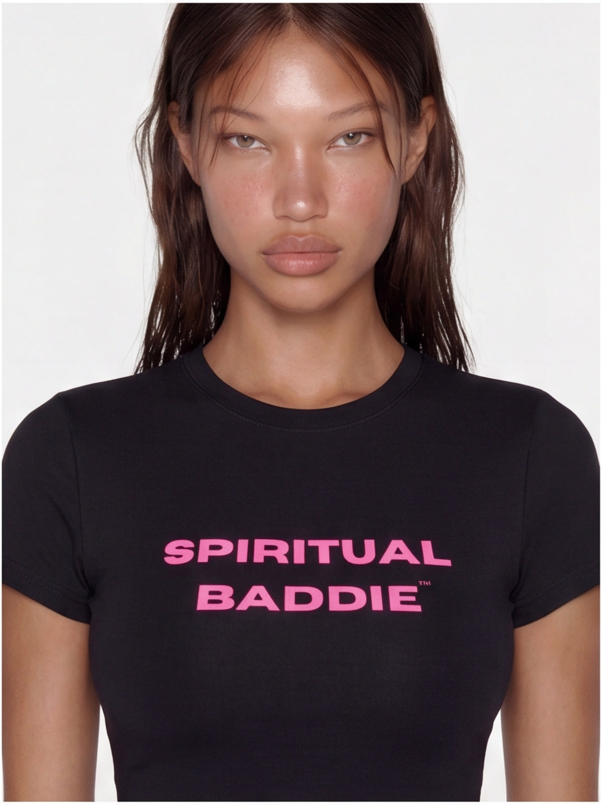 "Spiritual Baddie" Top - Black (Pink)