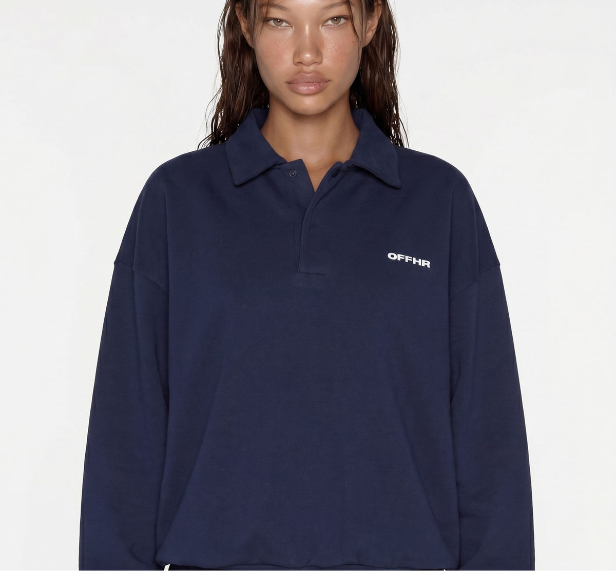 Polo Sweater - Navy