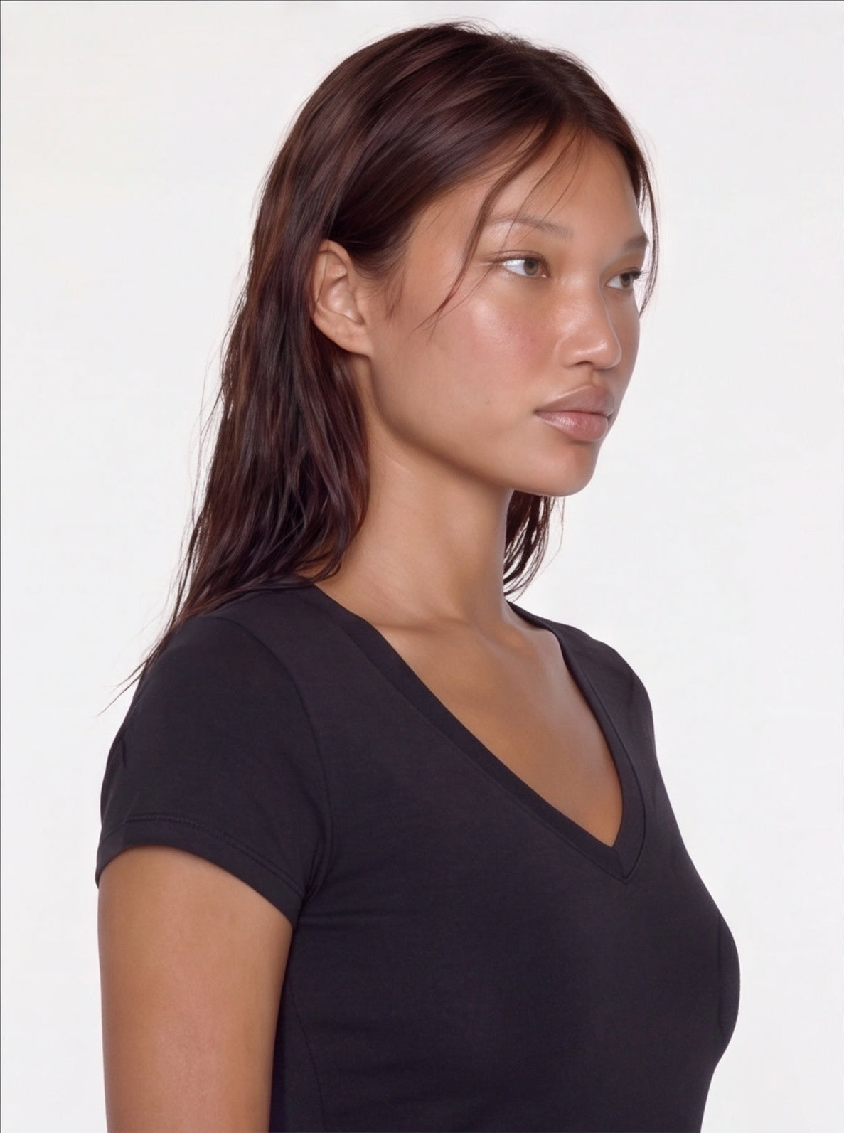 V-Neck Tee - Black