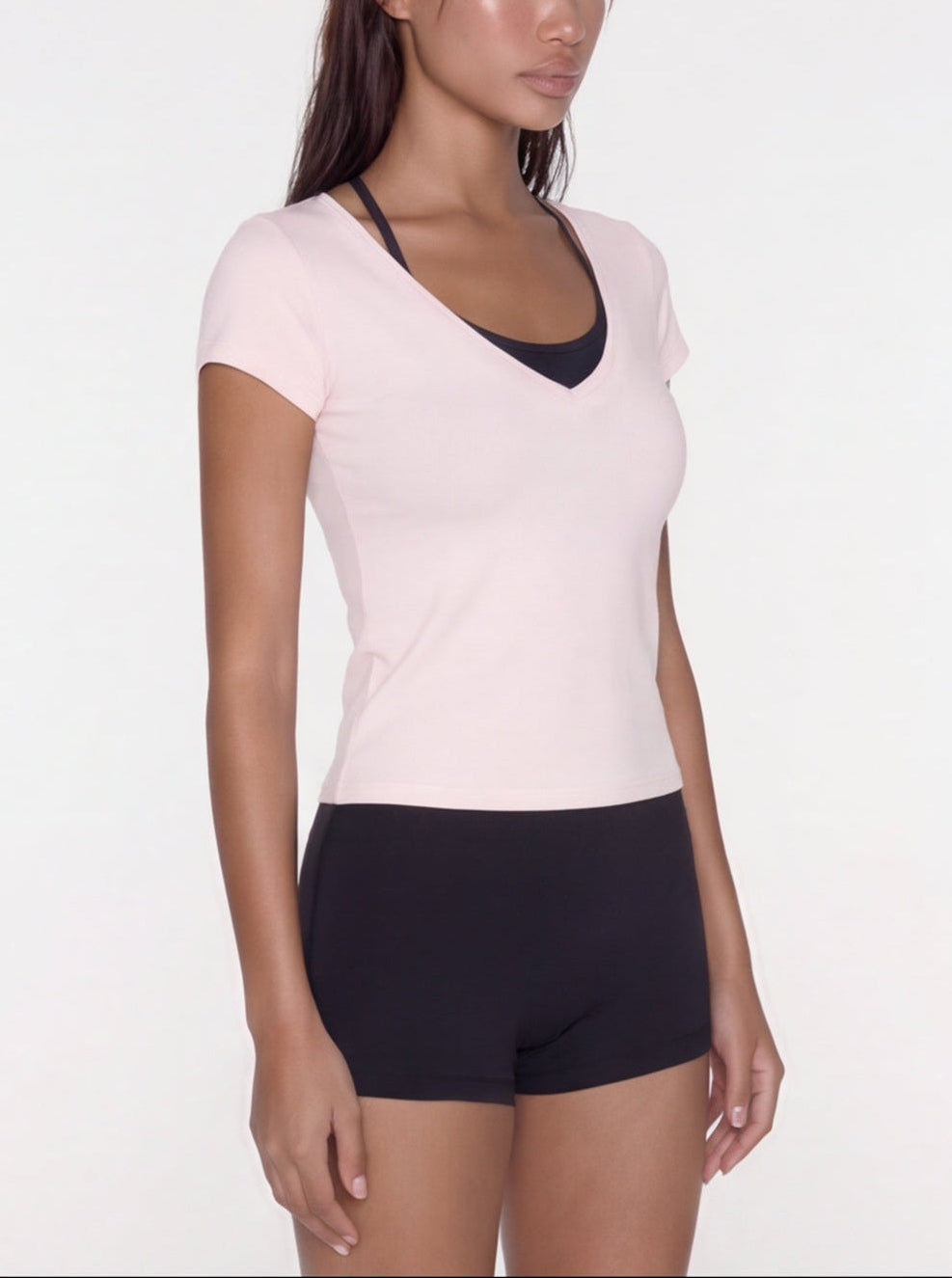 V-Neck Tee - Pink